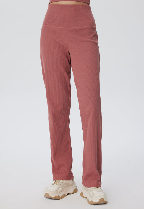 Leela Cotton 4071-072 | Ripp Hose - Dunkel Mauve