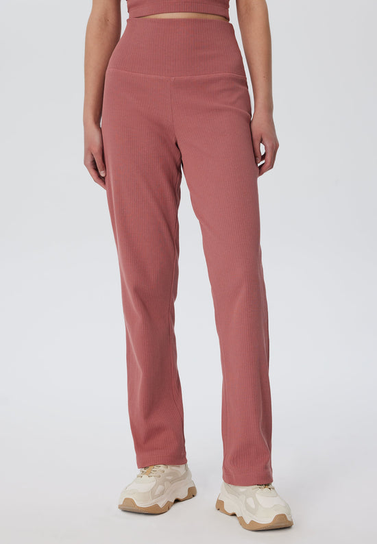 Leela Cotton 4071-072 | Ripp Hose - Dunkel Mauve