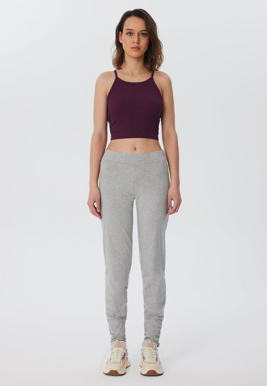 Leela Cotton 4415G | Damen Yogahose Stretch - Hellgrau