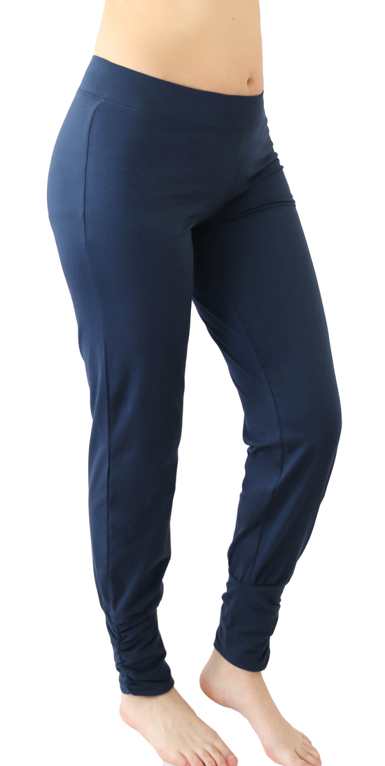 Leela Cotton 4415NV | Damen Yogahose Stretch - Navy