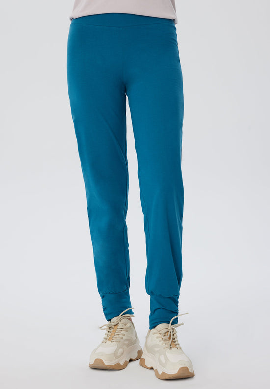 Leela Cotton 4415P | Damen Yogahose Stretch - Petrol