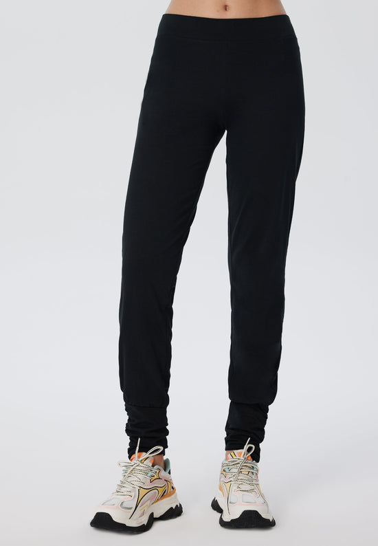 Leela Cotton 4415S | Damen Yogahose Stretch - Schwarz