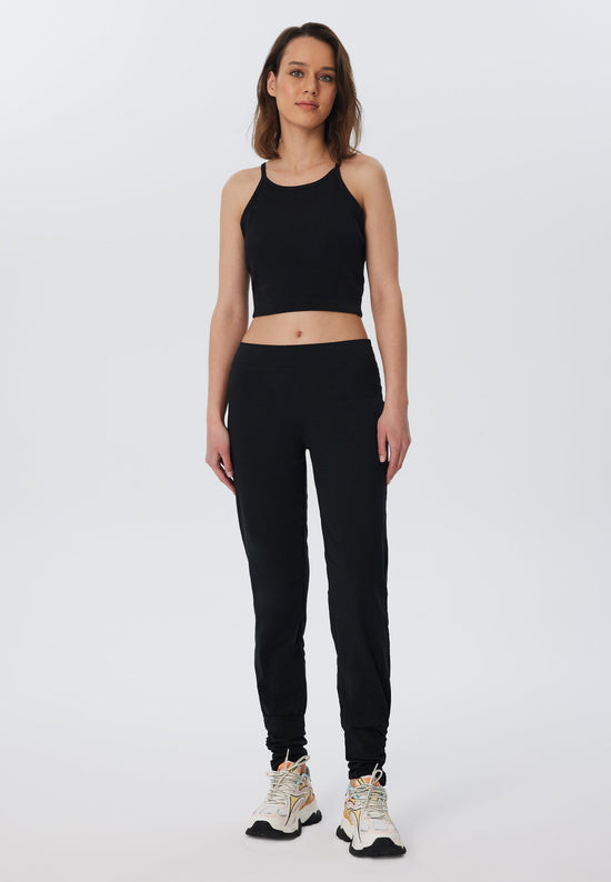 Leela Cotton 4415S | Damen Yogahose Stretch - Schwarz