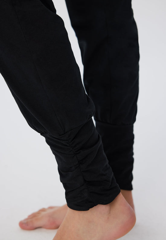 Leela Cotton 4415S | Damen Yogahose Stretch - Schwarz