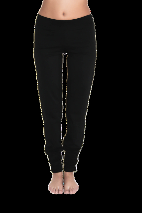 Leela Cotton 4415S | Damen Yogahose Stretch - Schwarz