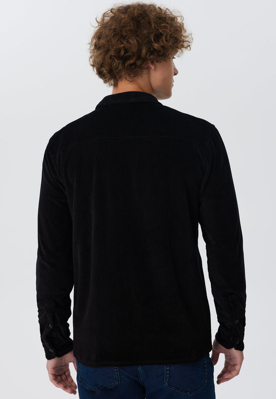 Leela Cotton 9233-021 | Unisex Cord Jacke - Schwarz