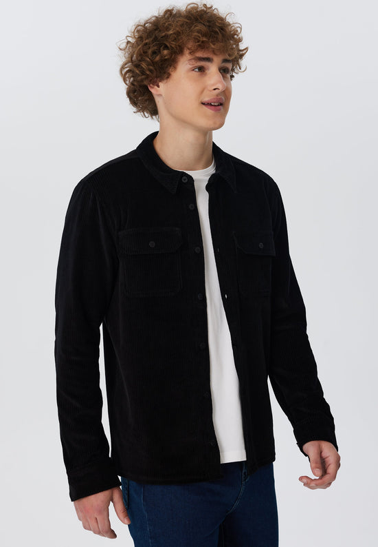 Leela Cotton 9233-021 | Unisex Cord Jacke - Schwarz