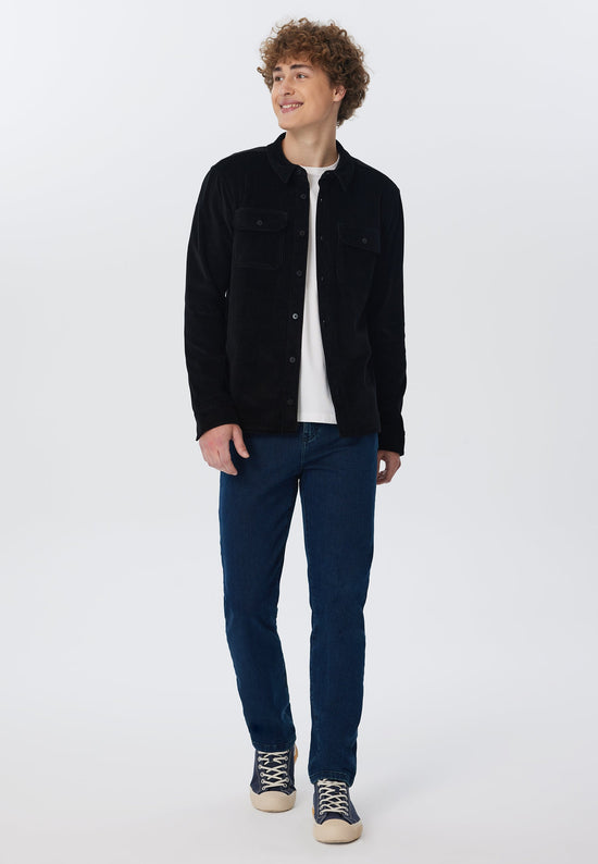 Leela Cotton 9233-021 | Unisex Cord Jacke - Schwarz