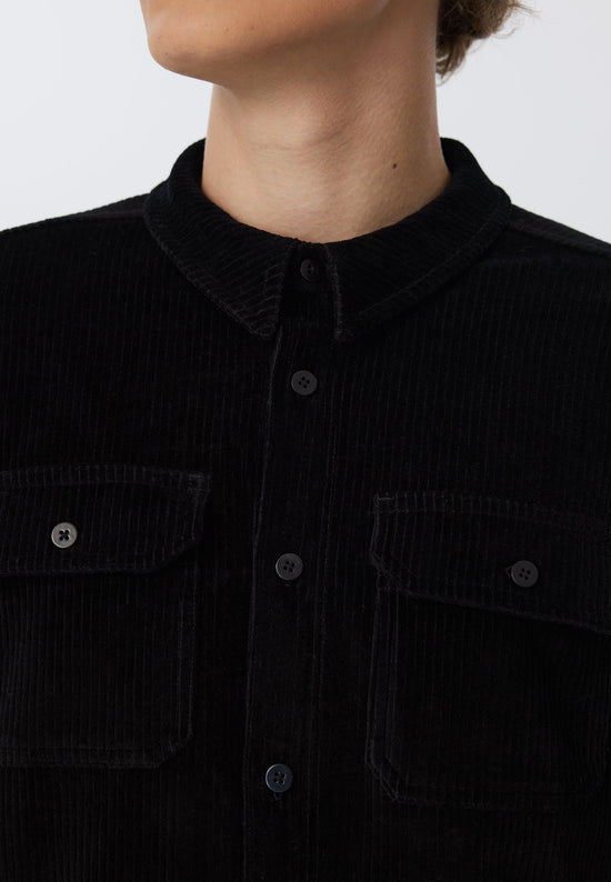 Leela Cotton 9233-021 | Unisex Cord Jacke - Schwarz