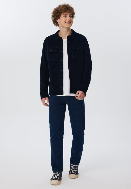 Leela Cotton 9233-045 | Unisex Cord Jacke - Nachtblau