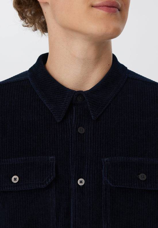 Leela Cotton 9233-045 | Unisex Cord Jacke - Nachtblau