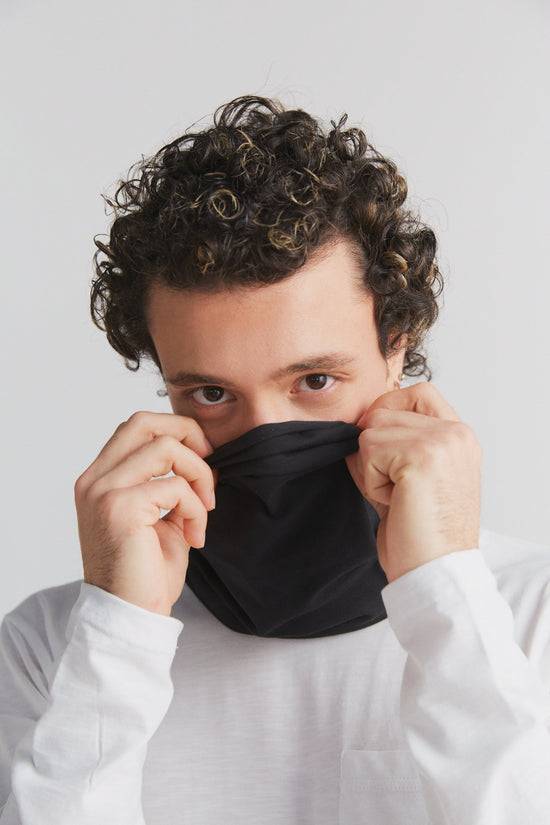 Leela Cotton 9625-021 | Unisex Schlauchschal - Schwarz