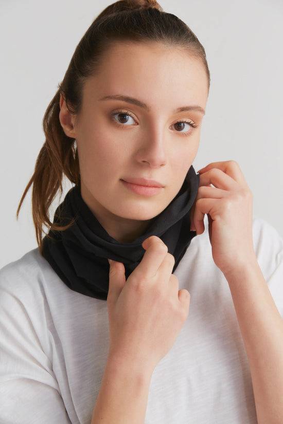 Leela Cotton 9625-021 | Unisex Schlauchschal - Schwarz