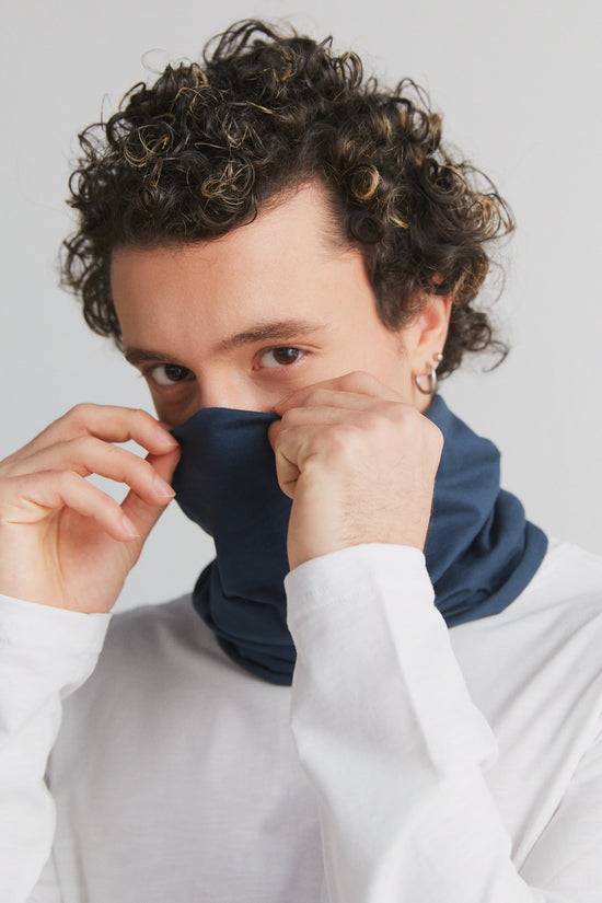 Leela Cotton 9625-048 | Unisex Schlauchschal - Navy