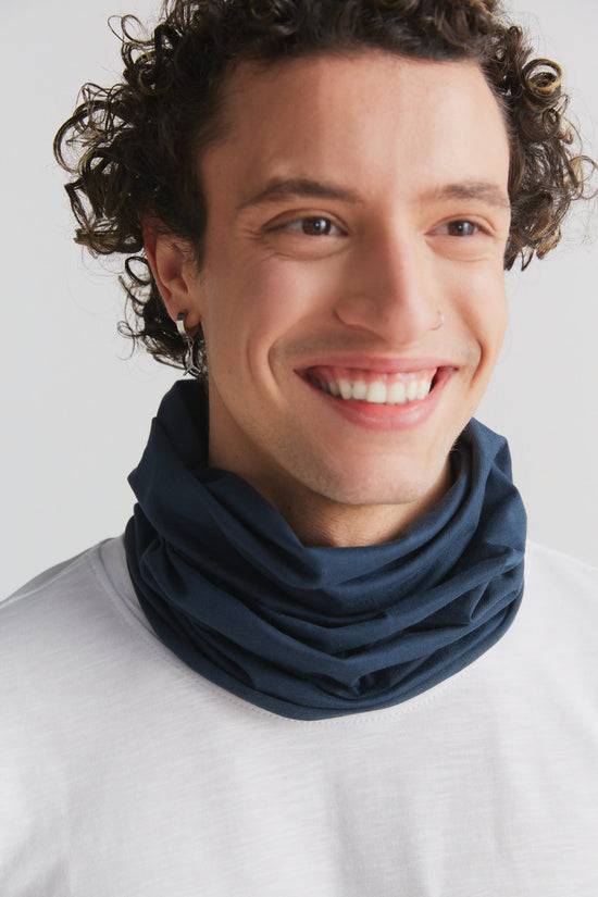 Leela Cotton 9625-048 | Unisex Schlauchschal - Navy