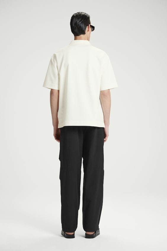 HM BAUMWOLLHOSE MIT WEITEM BEIN UND ELASTISCHEM BUND