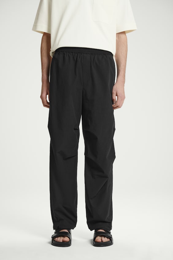 HM BAUMWOLLHOSE MIT WEITEM BEIN UND ELASTISCHEM BUND