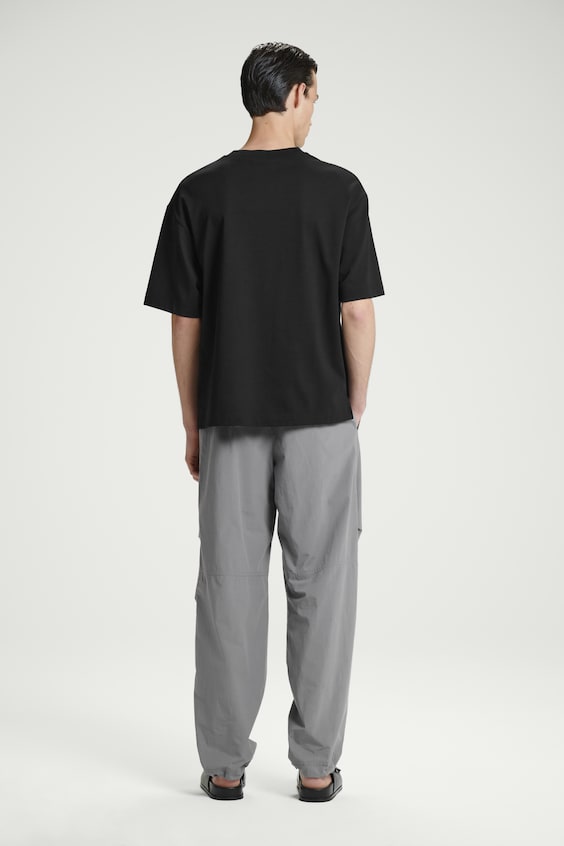 HM BAUMWOLLHOSE MIT WEITEM BEIN UND ELASTISCHEM BUND