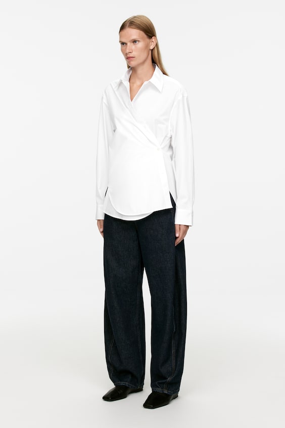 HM 2-in-1-Hemdbluse Aus Popeline