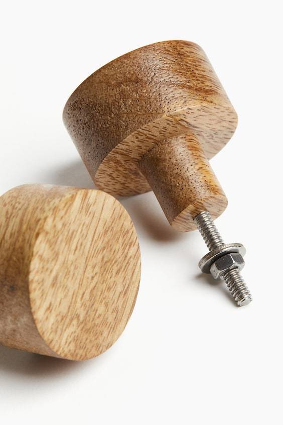 HM 2er-Pack Knaufe Aus Mangoholz