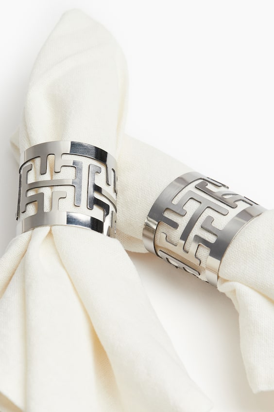 HM 2er-Pack Serviettenringe Aus Metall