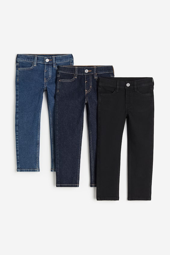 HM 3er-Pack Comfort Stretch Slim Fit Jeans