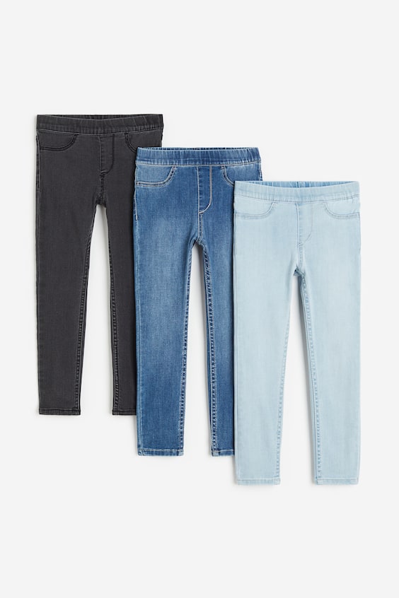 HM 3er-Pack Denimjeggings