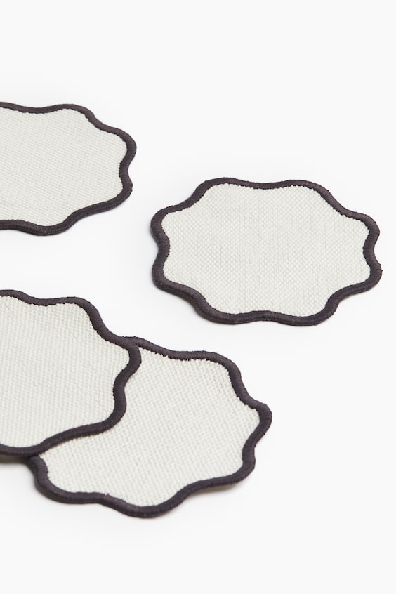 HM 4er-Pack Untersetzer Mit Gewelltem Rand