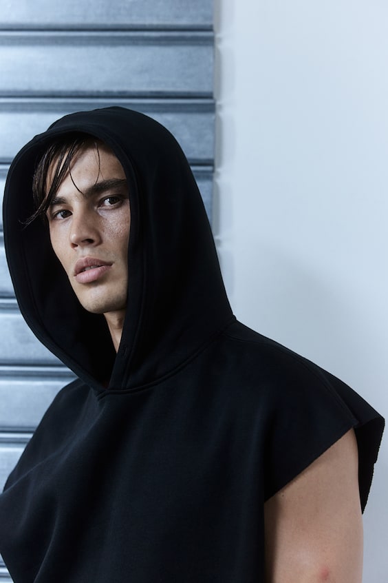 HM Ärmelloser Sport-Hoodie In Loose Fit
