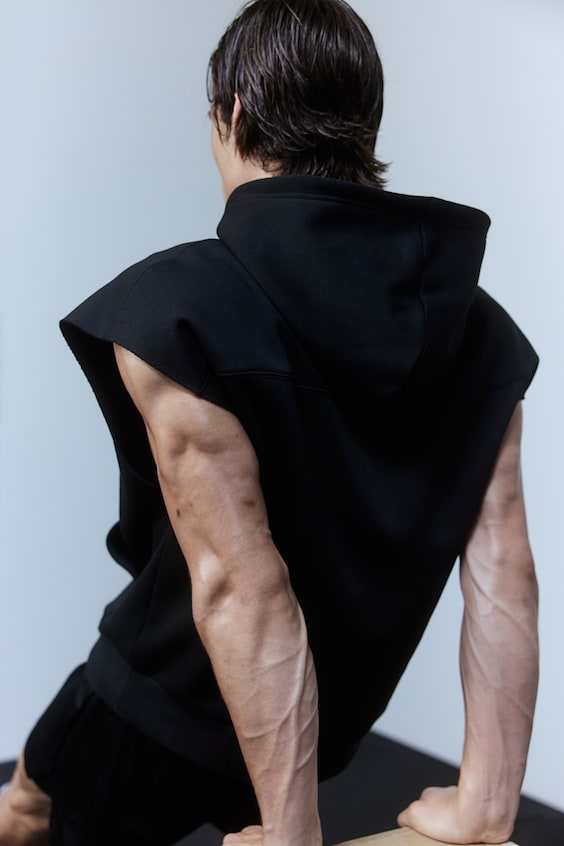 HM Ärmelloser Sport-Hoodie In Loose Fit