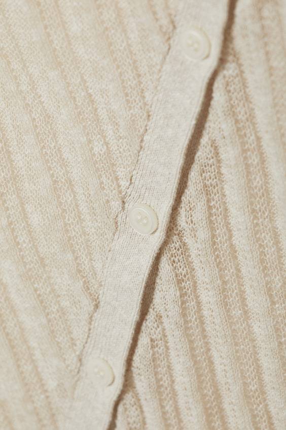 HM Asymmetrischer Cardigan Aus Leinenmischung