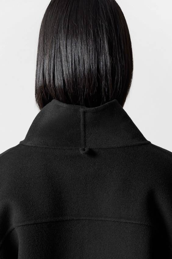 HM Asymmetrisches Cape Aus Woll-Mix