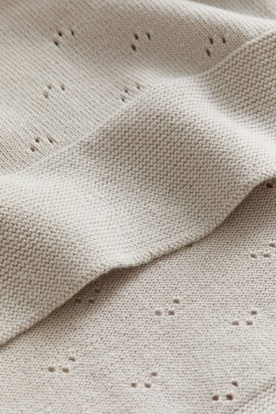 HM Babydecke Aus Baumwolle In Pointellestrick