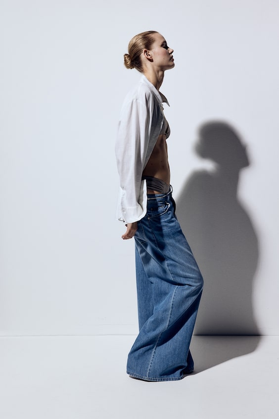 HM Baggy Wide Low Jeans