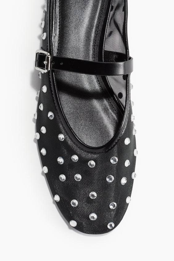 HM Ballerinas Mit Strasssteinen