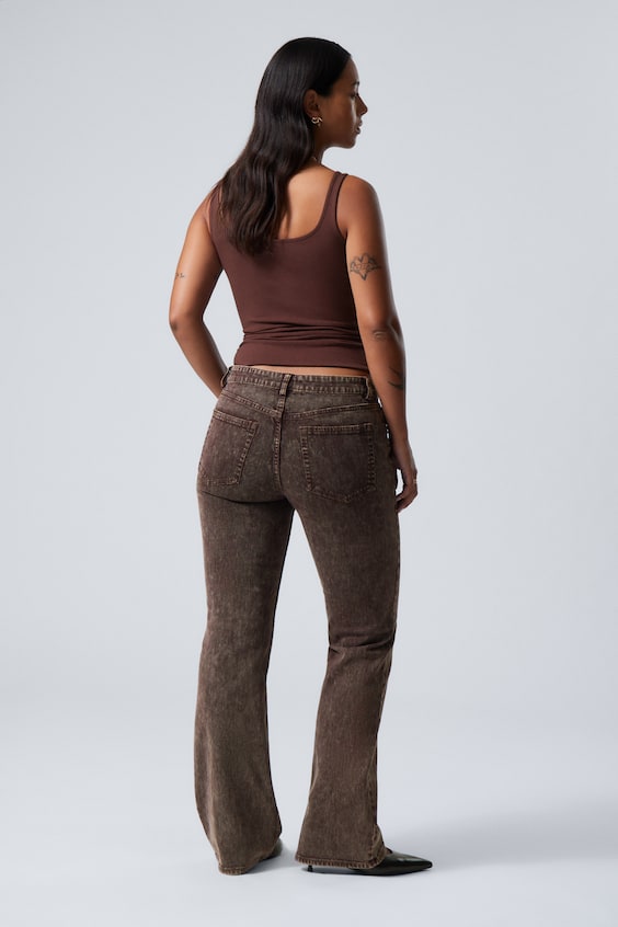 HM Baumwoll-Hose Mit Bootcut Und Niedriger Taille