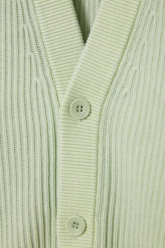 HM BAUMWOLL-STRICKJACKE MIT ACID-WASCHUNG