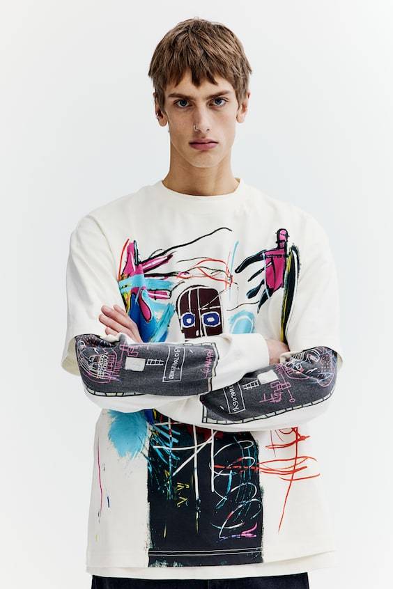 HM Baumwoll-T-Shirt in Relaxed Fit