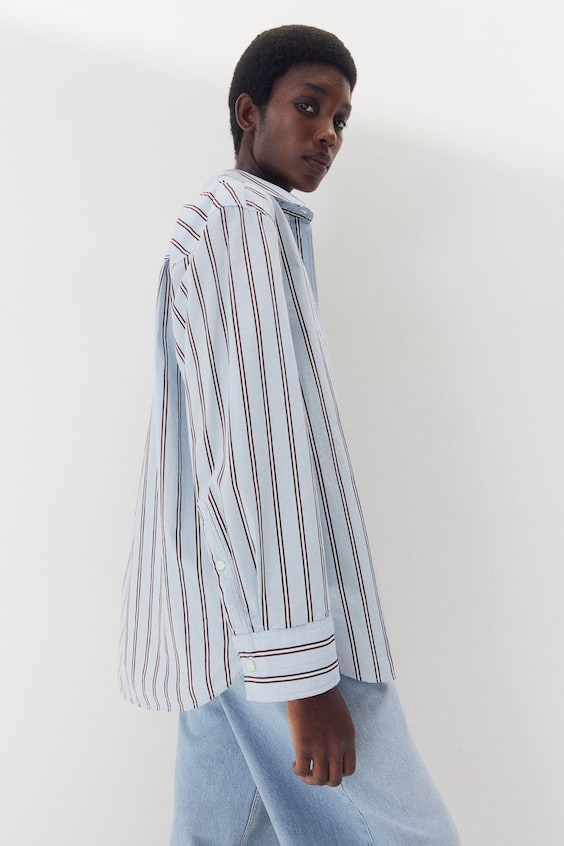 HM Baumwollbluse In Loose Fit