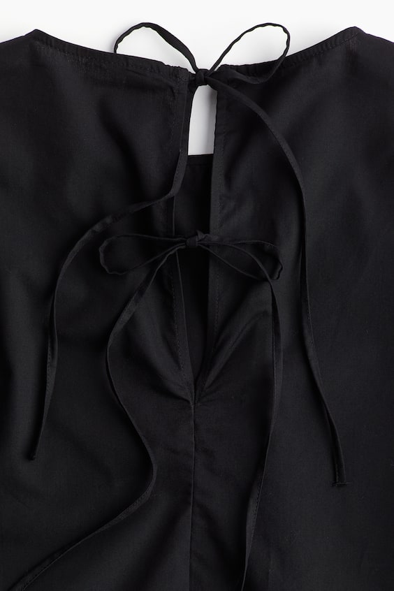 HM Baumwollbluse Mit Bindedetail