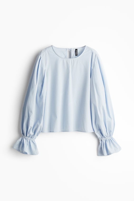 HM Baumwollbluse Mit Bindedetail