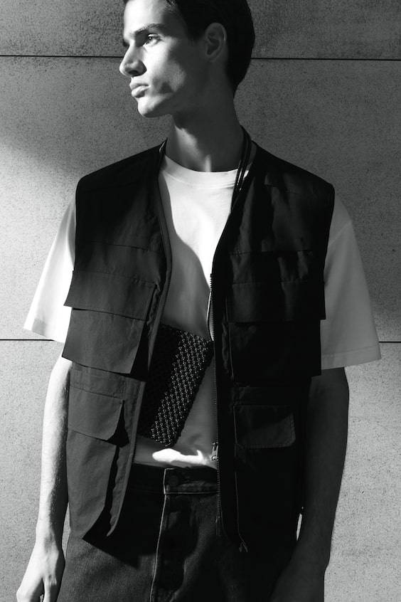 HM BAUMWOLLWESTE IM UTILITY-STIL