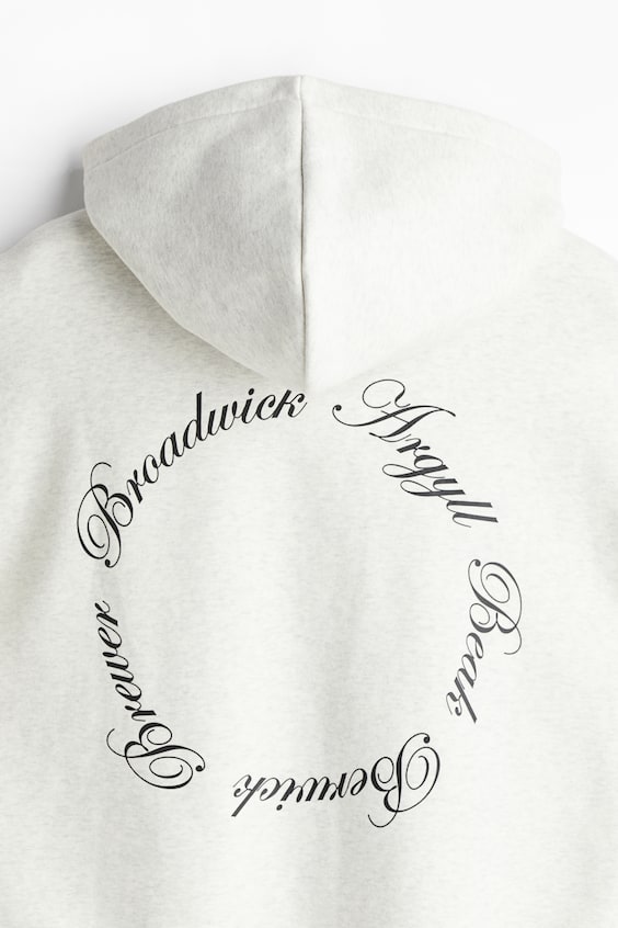 HM Bedruckter Hoodie In Oversized Fit