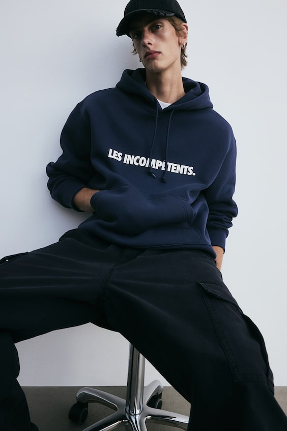 HM Bedruckter Hoodie In Oversized Fit
