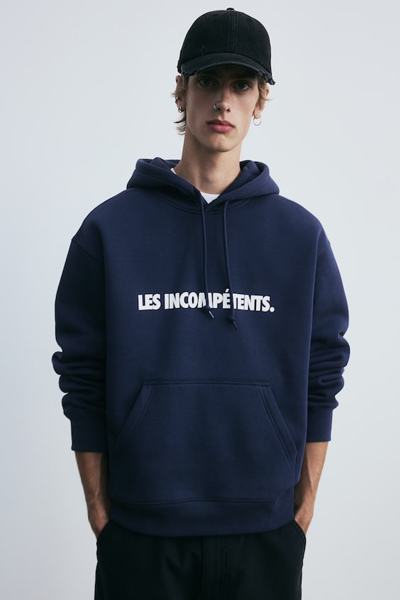 HM Bedruckter Hoodie in Oversized Fit