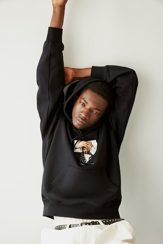 HM Bedruckter Hoodie In Oversized Fit