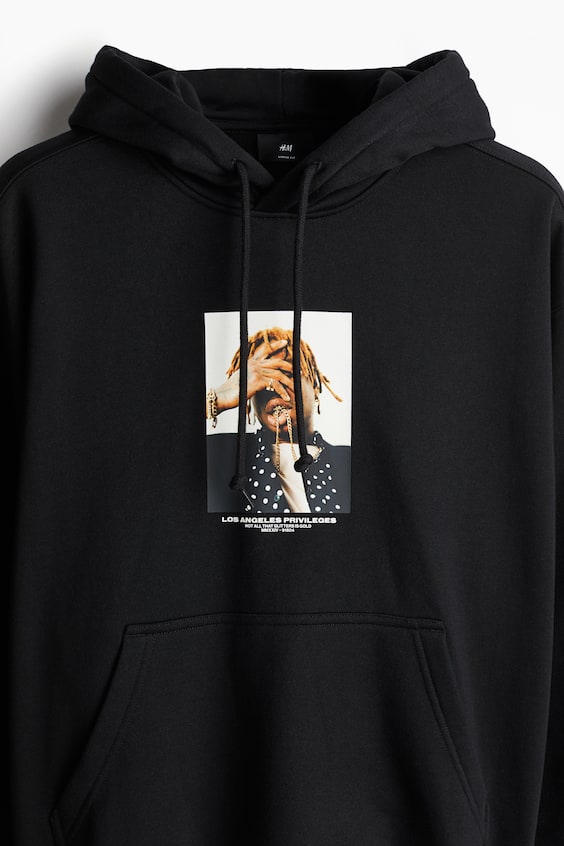HM Bedruckter Hoodie In Oversized Fit