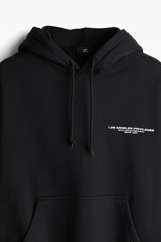 HM Bedruckter Hoodie In Oversized Fit