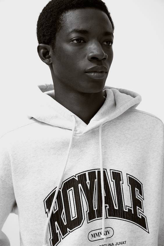 HM Bedruckter Hoodie In Oversized Fit