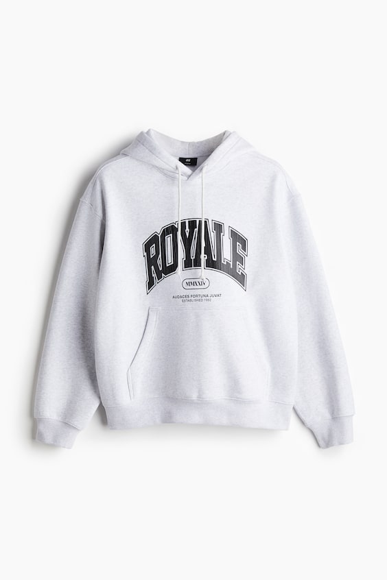 HM Bedruckter Hoodie In Oversized Fit